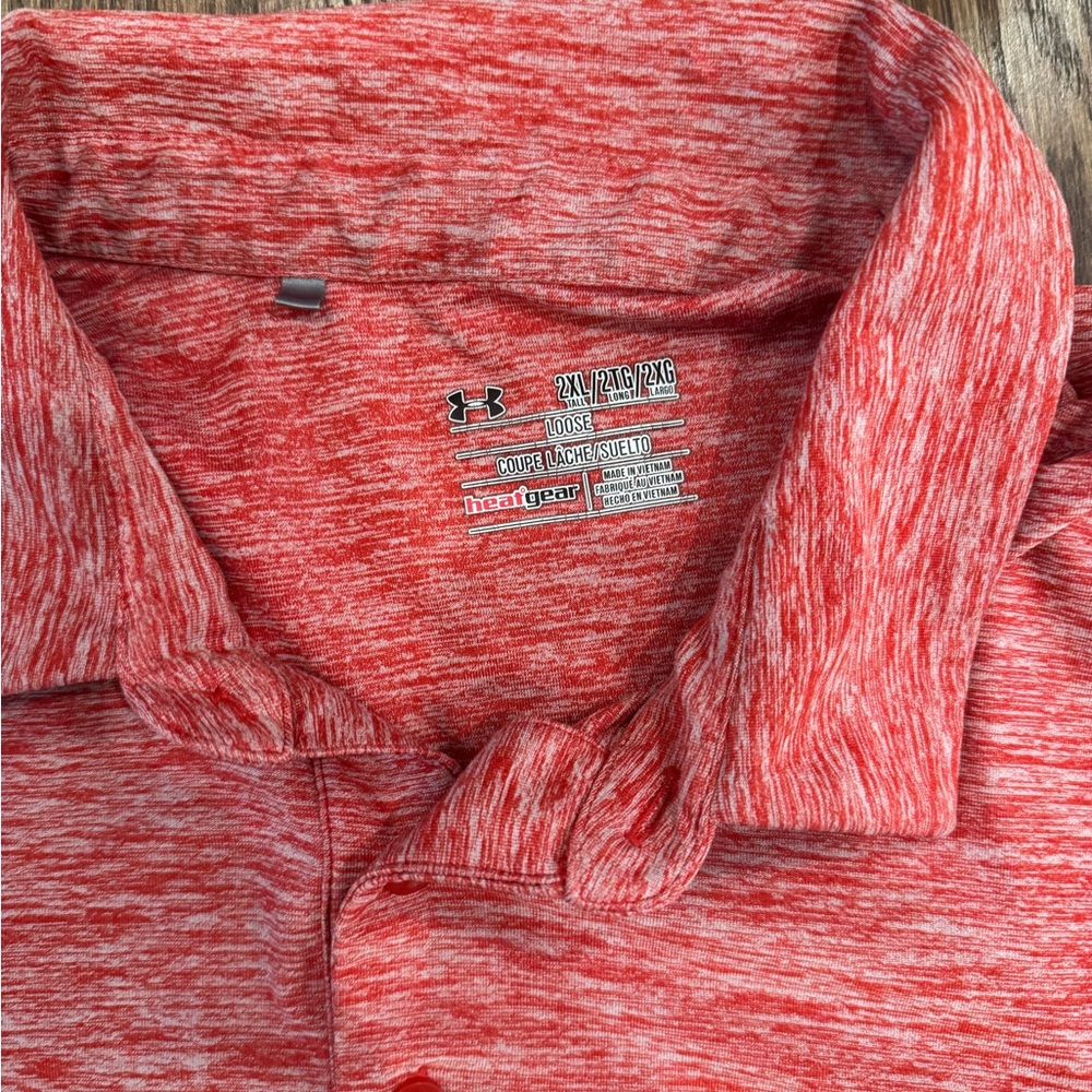 Under Armour Heathered Red Polo Shirt